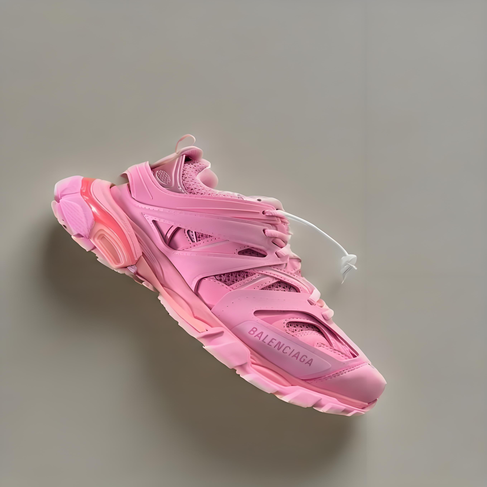 Balenciaga Track Neon Pink Mesh Retro Chunky Dad Sneakers