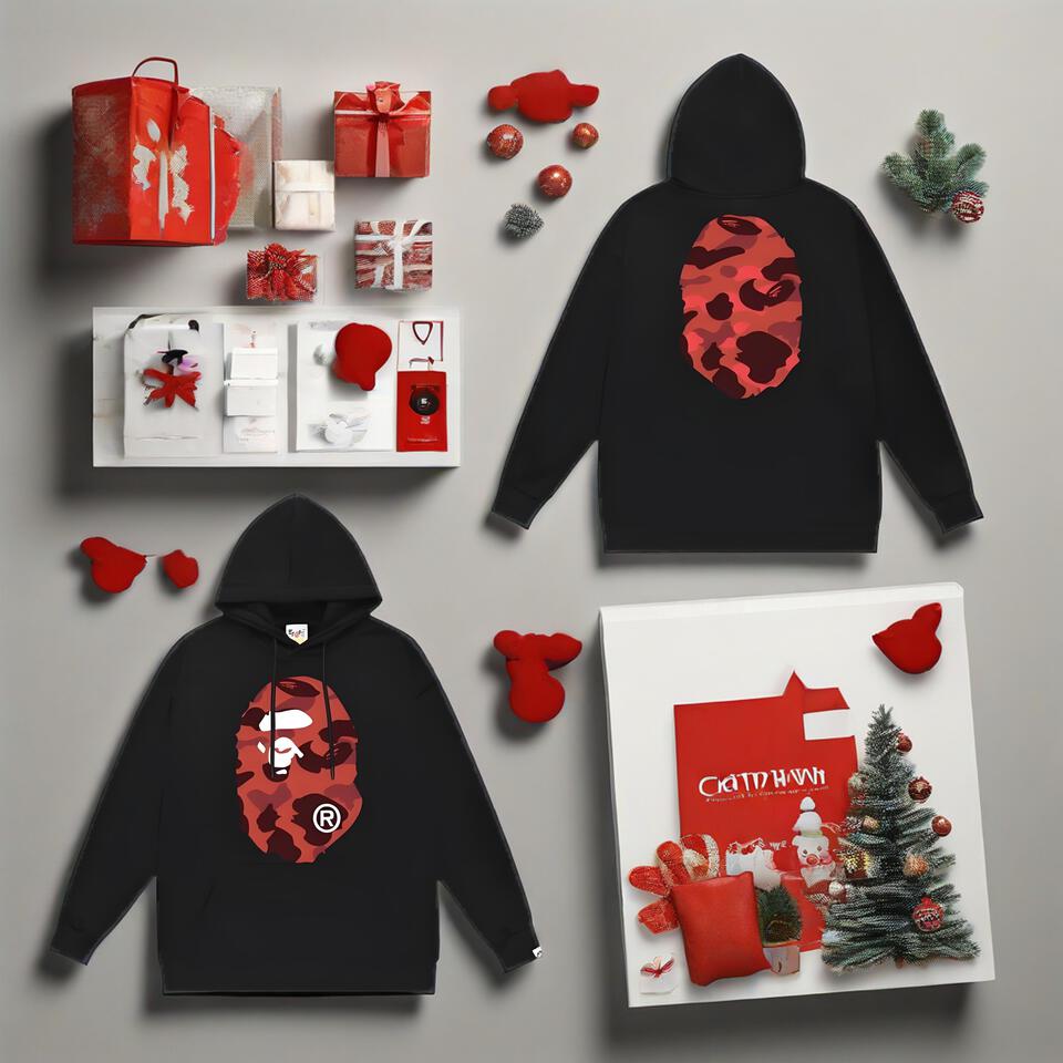 Bape Black Camo Ape Head Cotton Hoodie