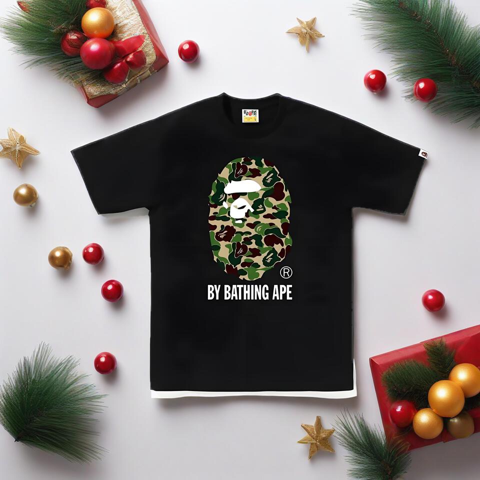 Bape Black Camo Ape Head Cotton Unisex T-Shirt
