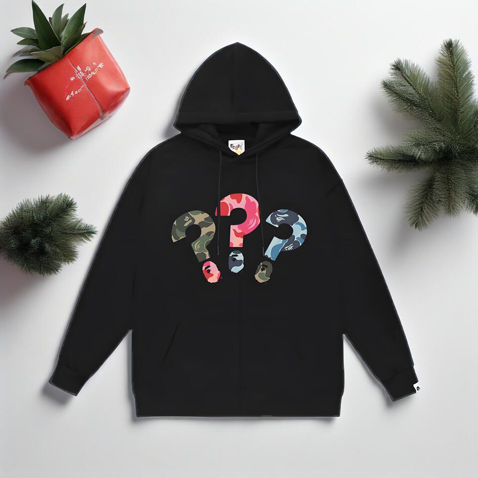 Bape Black Camo Ape Hoodie Sweatshirt