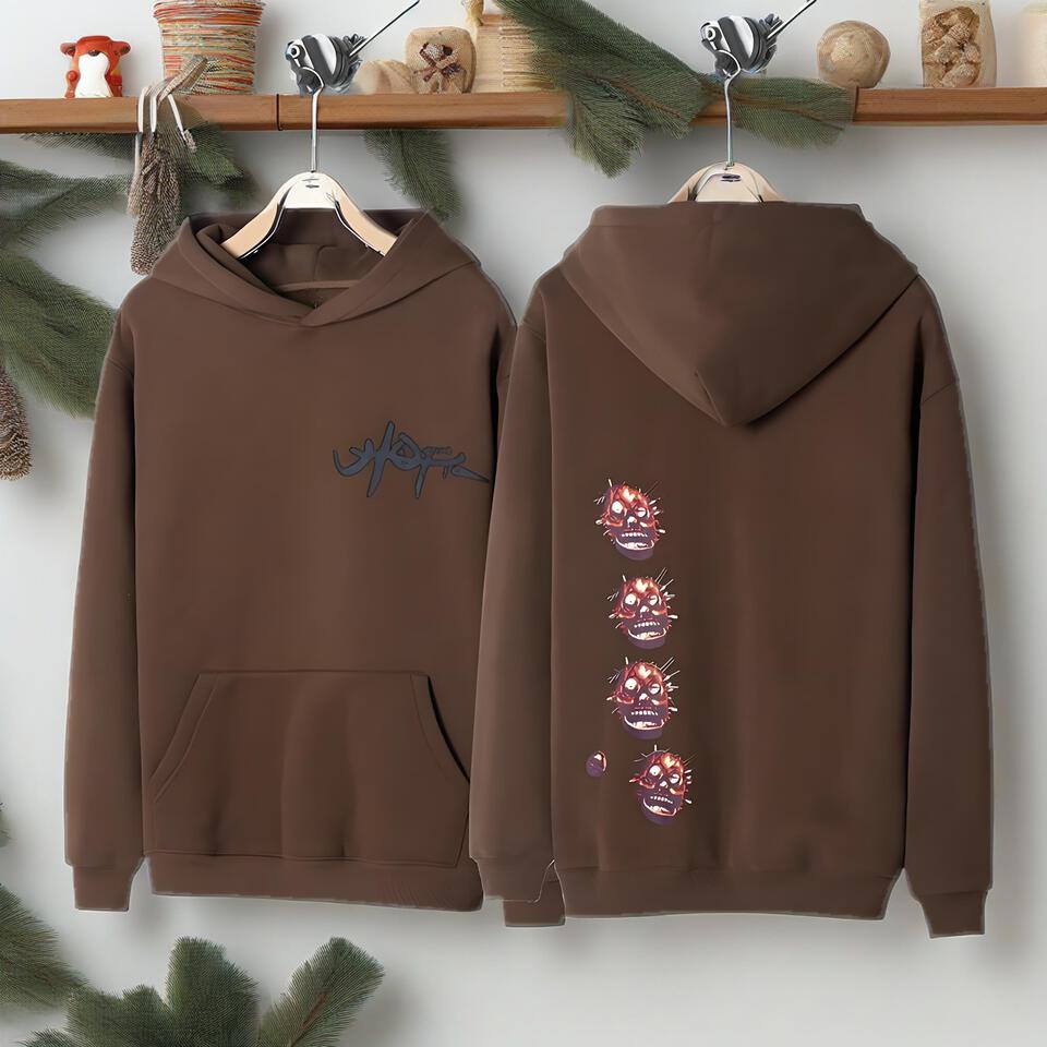 Bape Brown Fleece Hoodie Unisex Streetwear Cozy Warm