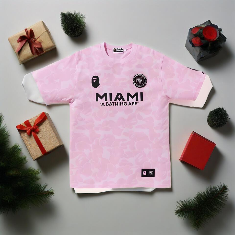 Bape Pink Camo Cotton T-Shirt Unisex Streetwear