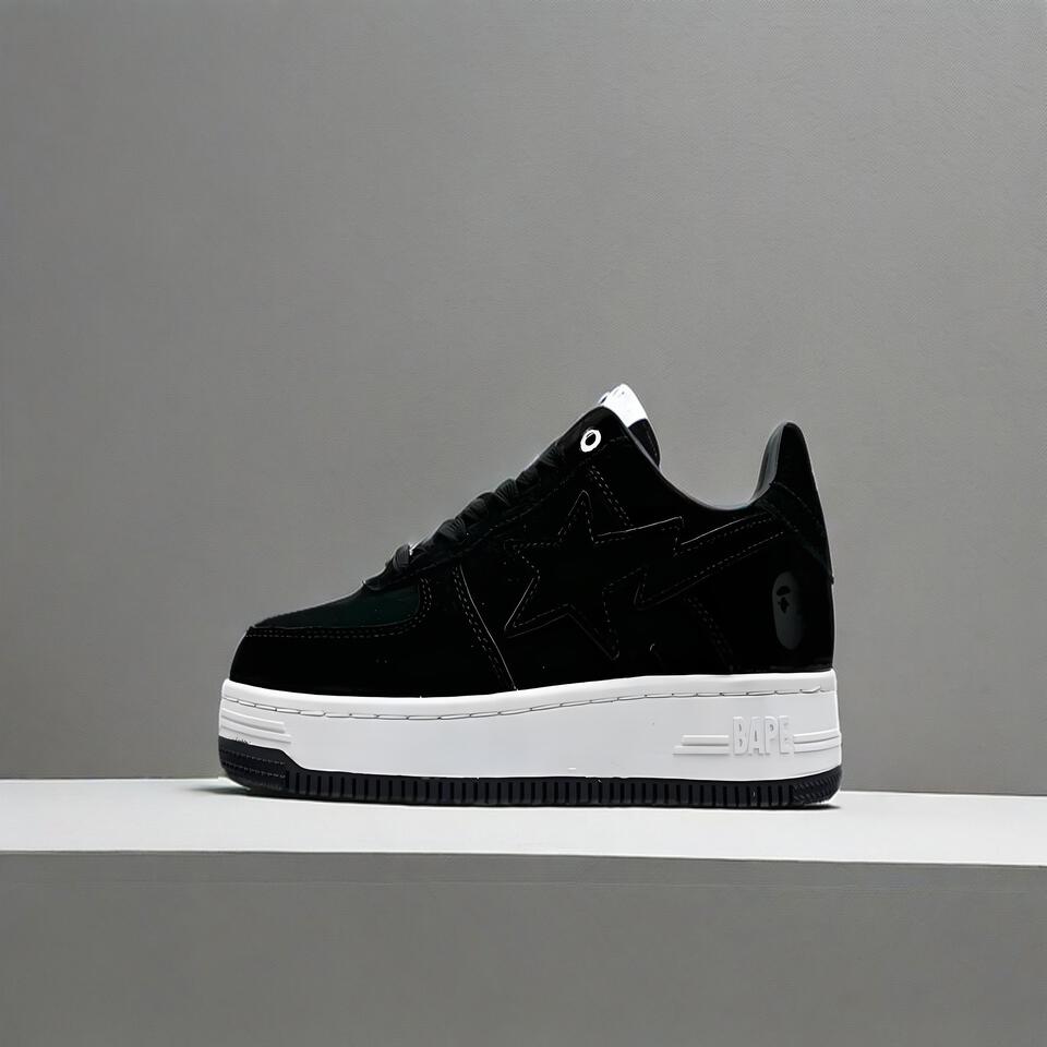 BAPE STA Black Velvet Shoes | Bape Sneakers for Men & Women
