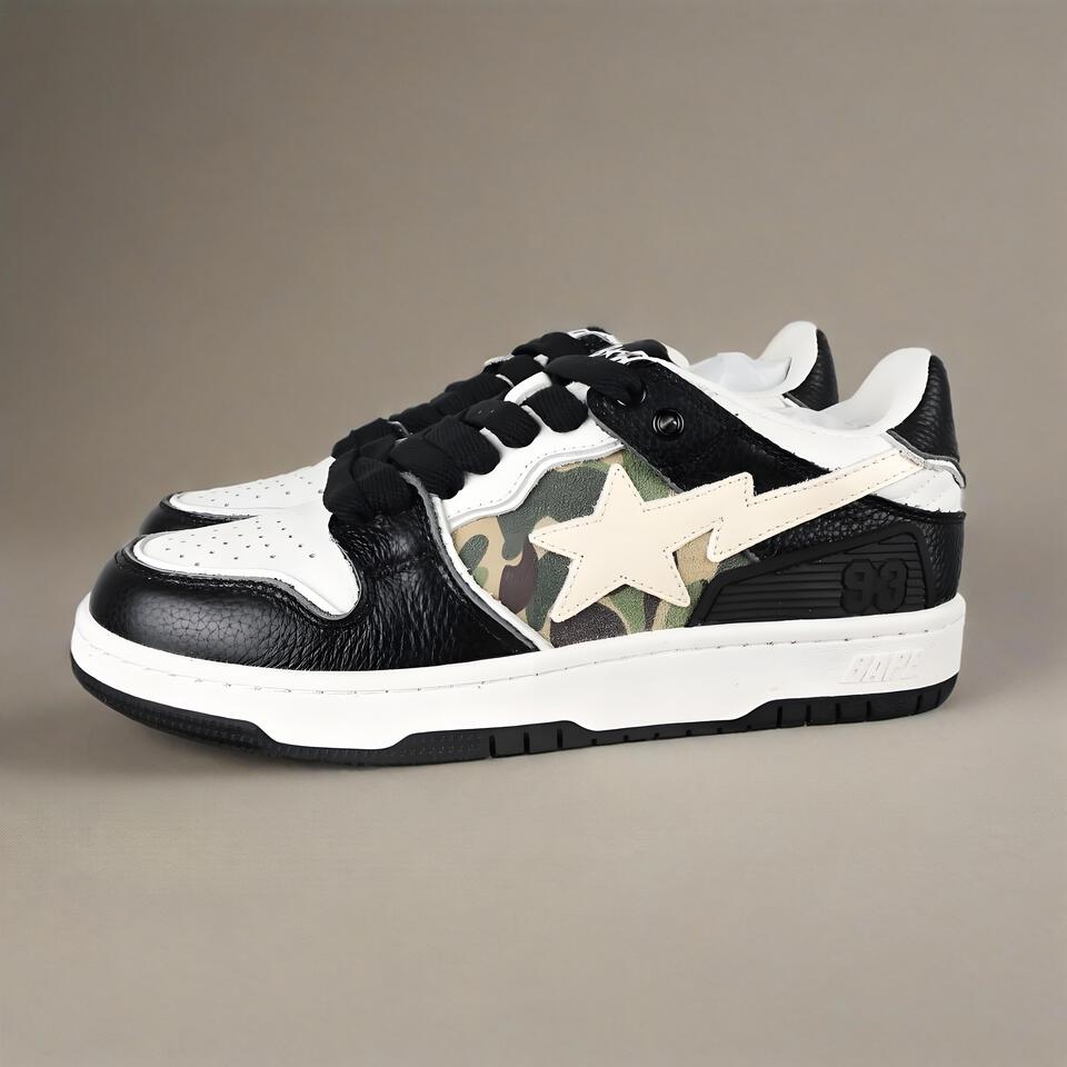 BAPE STA Low Camo Sneakers Unisex Casual Shoes