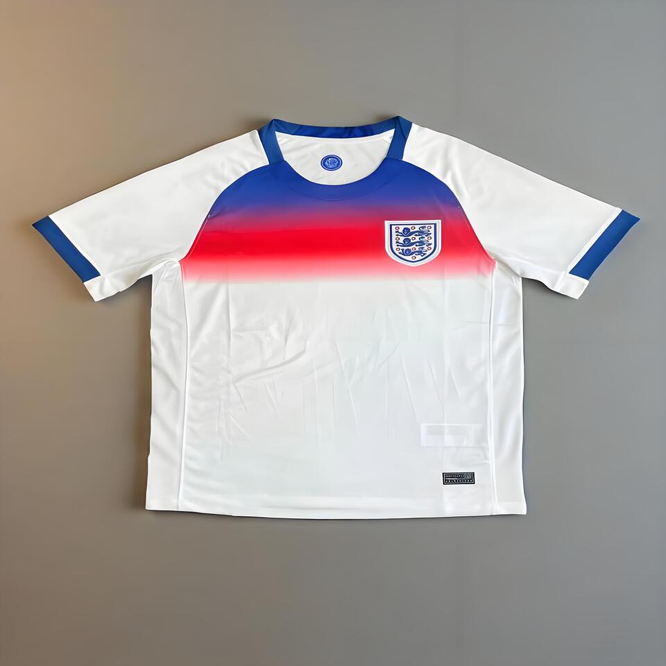 Bee Dynasty England White Red Blue Gradient Breathable Short Sleeve T-Shirt