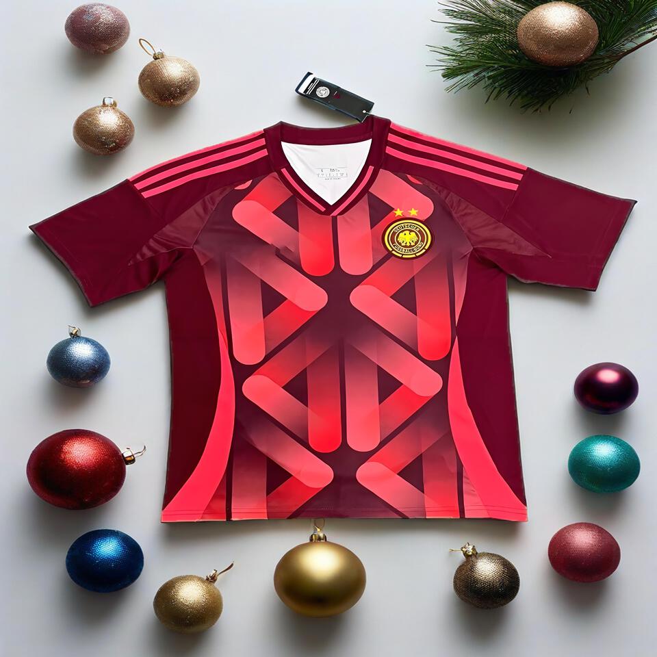 Bee Dynasty German Team Burgundy Breathable Soccer Jersey