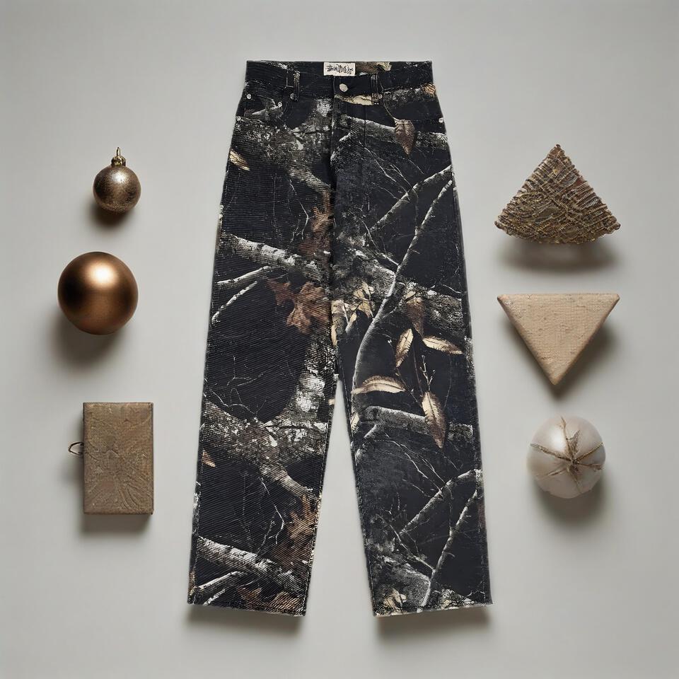 Billionaire Boys Club Black Camo Straight Leg Jeans