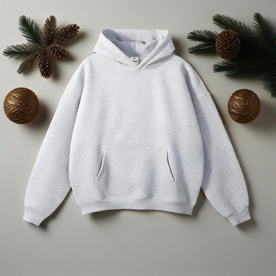 Binken Gray Hooded Cotton Sweatshirt Unisex Casual Comfort