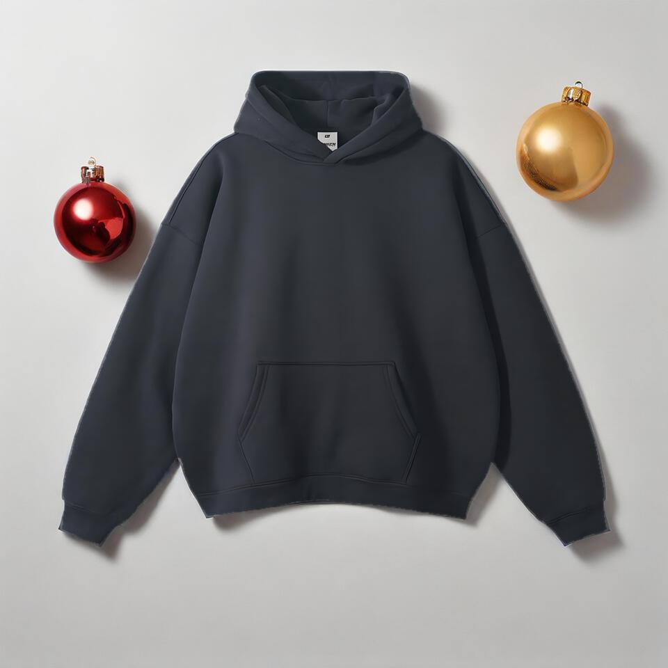 Binken Gray Hooded Cotton Sweatshirt Unisex Streetwear