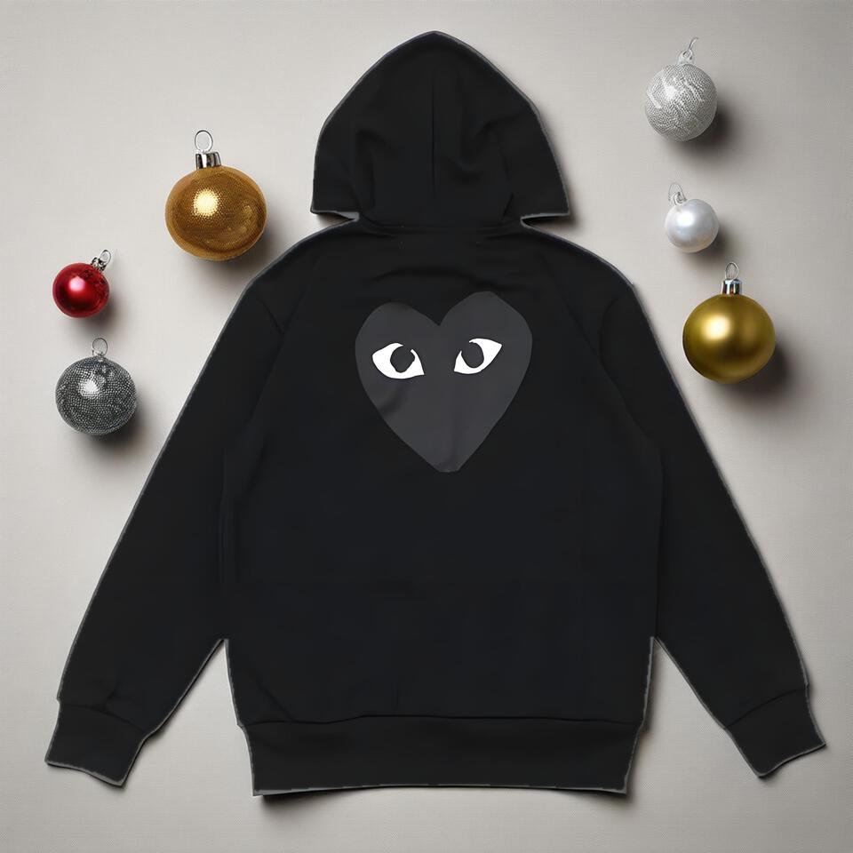 Black Heart Unisex Hooded Cotton Sweatshirt