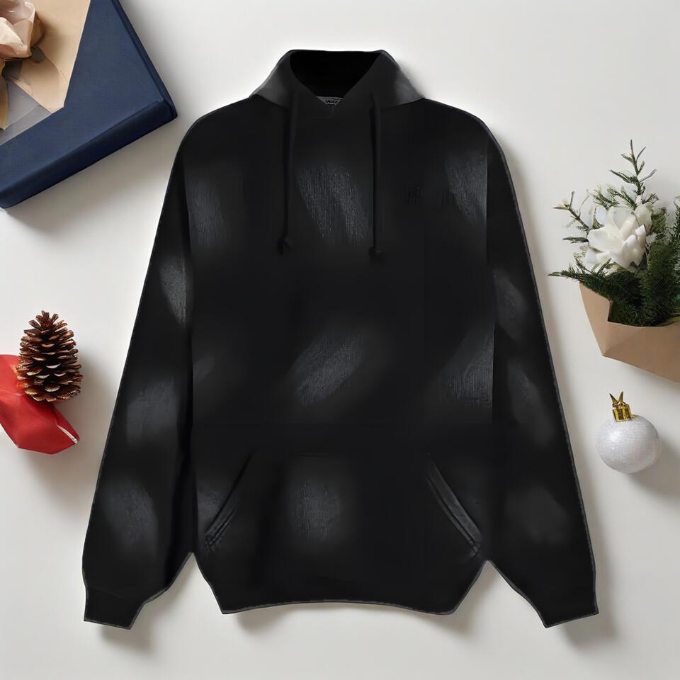 Black Splatter Print Unisex Hoodie Streetwear Casual Comfort Fit