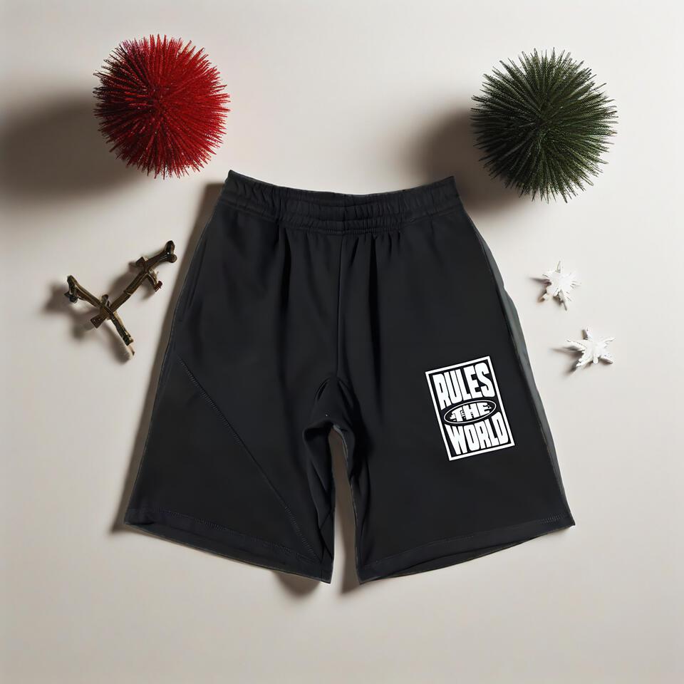 Black Stretch Unisex Shorts - Trendy and Comfortable