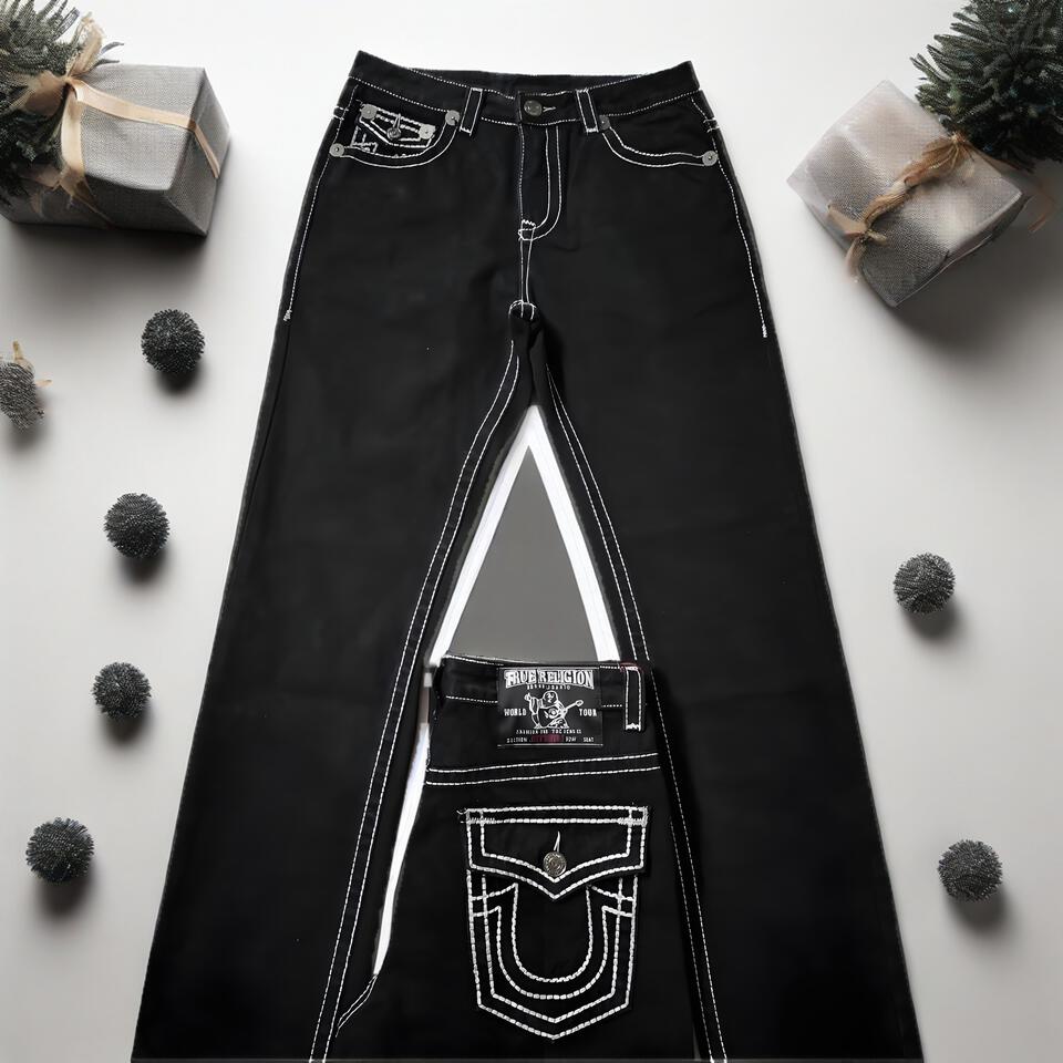 Blue Religion High Waist Straight Leg Jeans Unisex Stretch Cotton