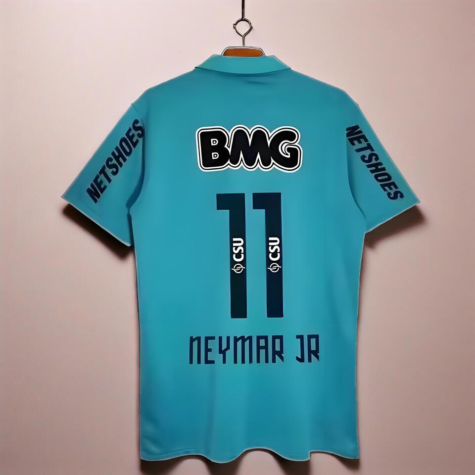 BMG Neymar 11 Fashion T-Shirt Blue Green Cotton Classic Streetwear Tee