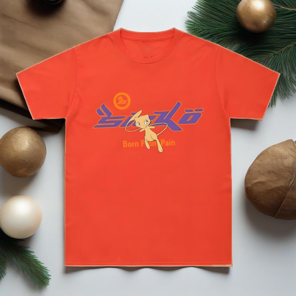 Born From Pain Red Cotton T-Shirt Unisex Street Style Print