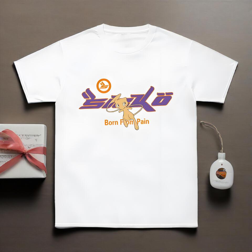 Born From Pain White Cotton Unisex Crew Neck T-Shirt