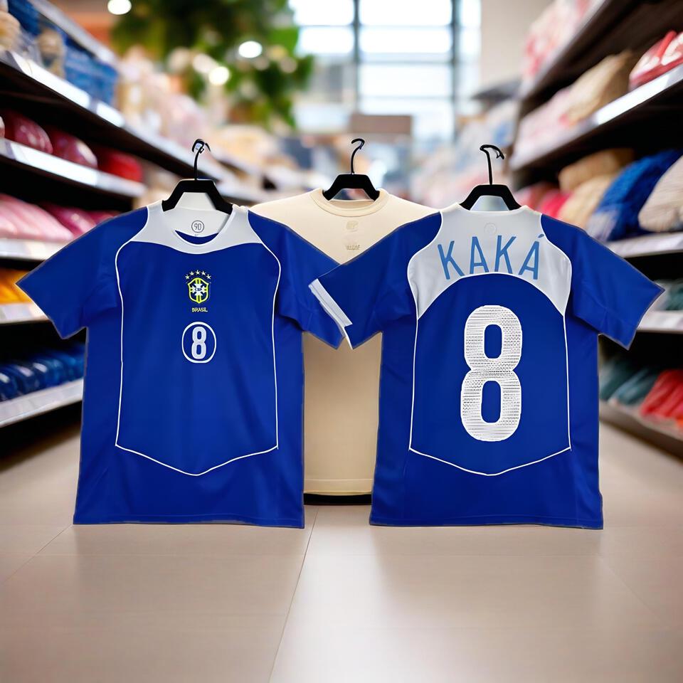 Brazil KAKA Blue Jersey: Official Football Shirt, Authentic Replica Kit
