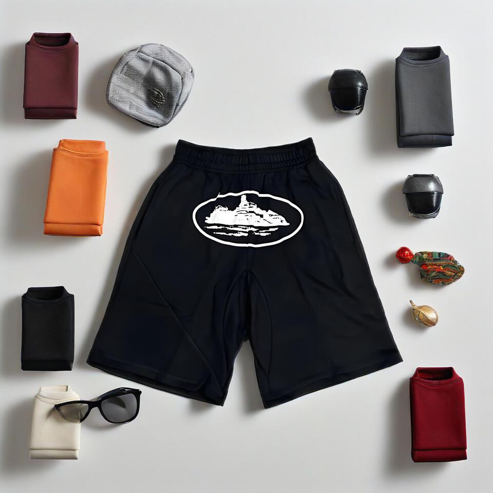 Breathable Black White Streetwear Shorts