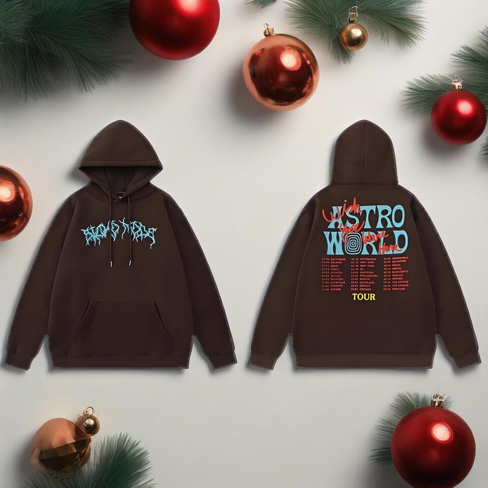 Brockhampton Brown Hoodie Graffiti Streetwear Music Tour Merch