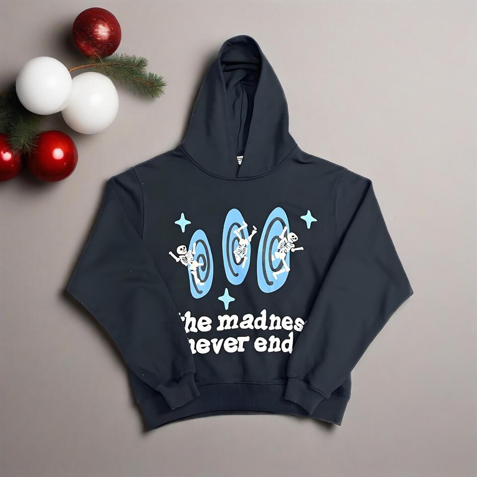 Broken Planet Black Cotton Oversized Hoodie