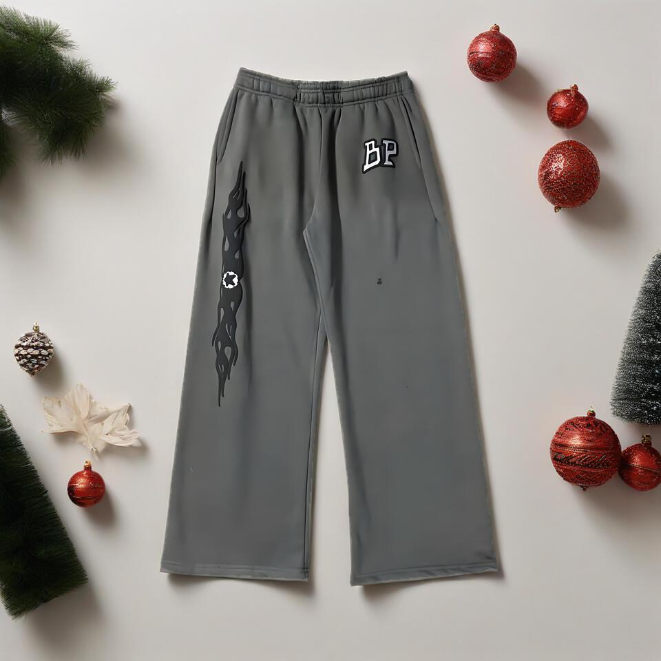 Broken Planet Gray Cotton Blend Loose Pants