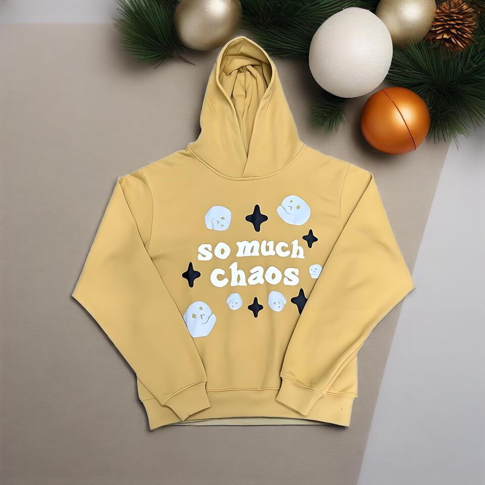 Broken Planet Yellow Cotton Hoodie Casual