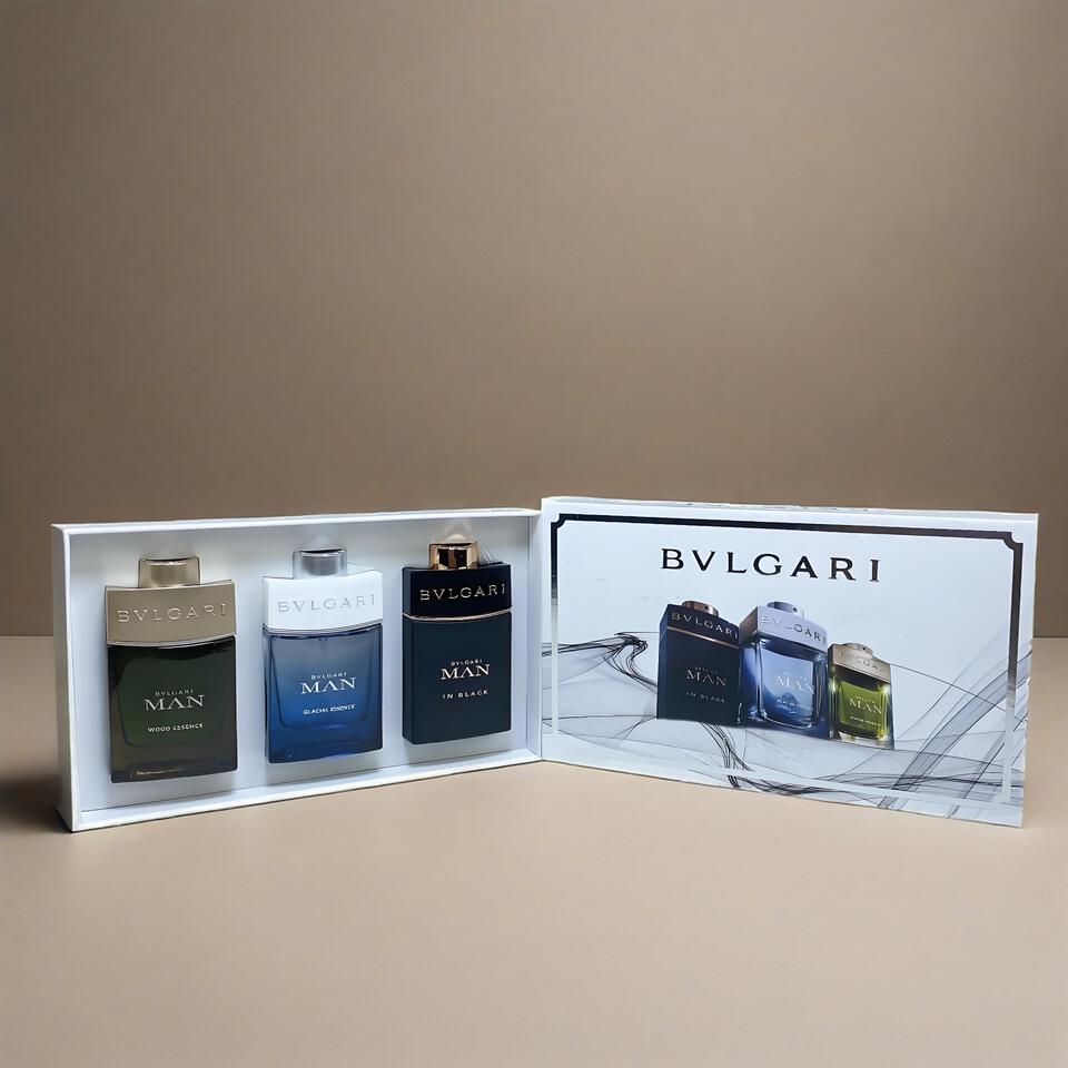 Bvlgari Cologne for Men, Tri-Color Gift Set, Eau de Toilette