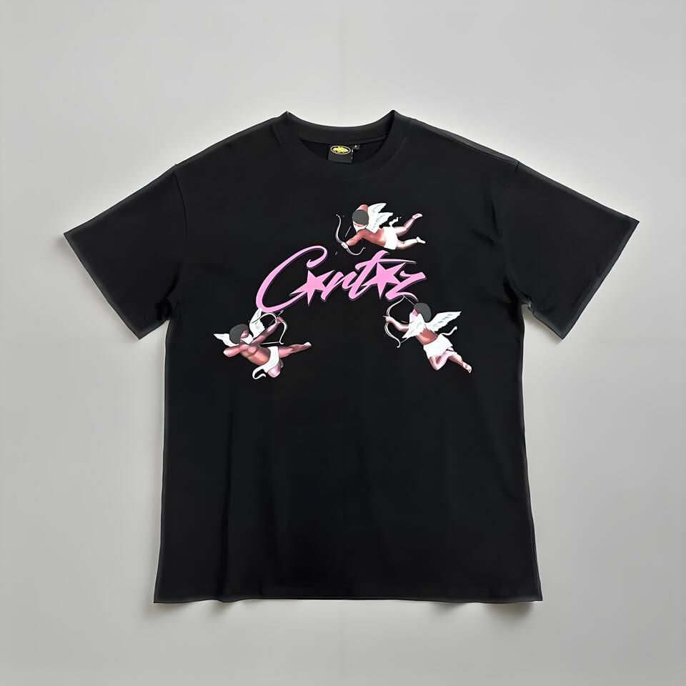 Cactus Black Cotton T-Shirt Unisex Print Loose Fit