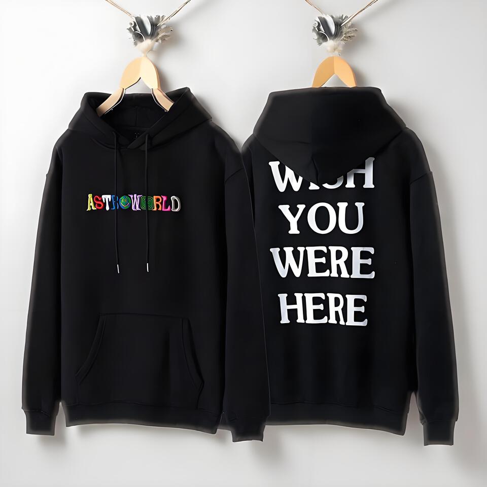 Cactus Jack Astroworld Unisex Black Hoodie Streetwear