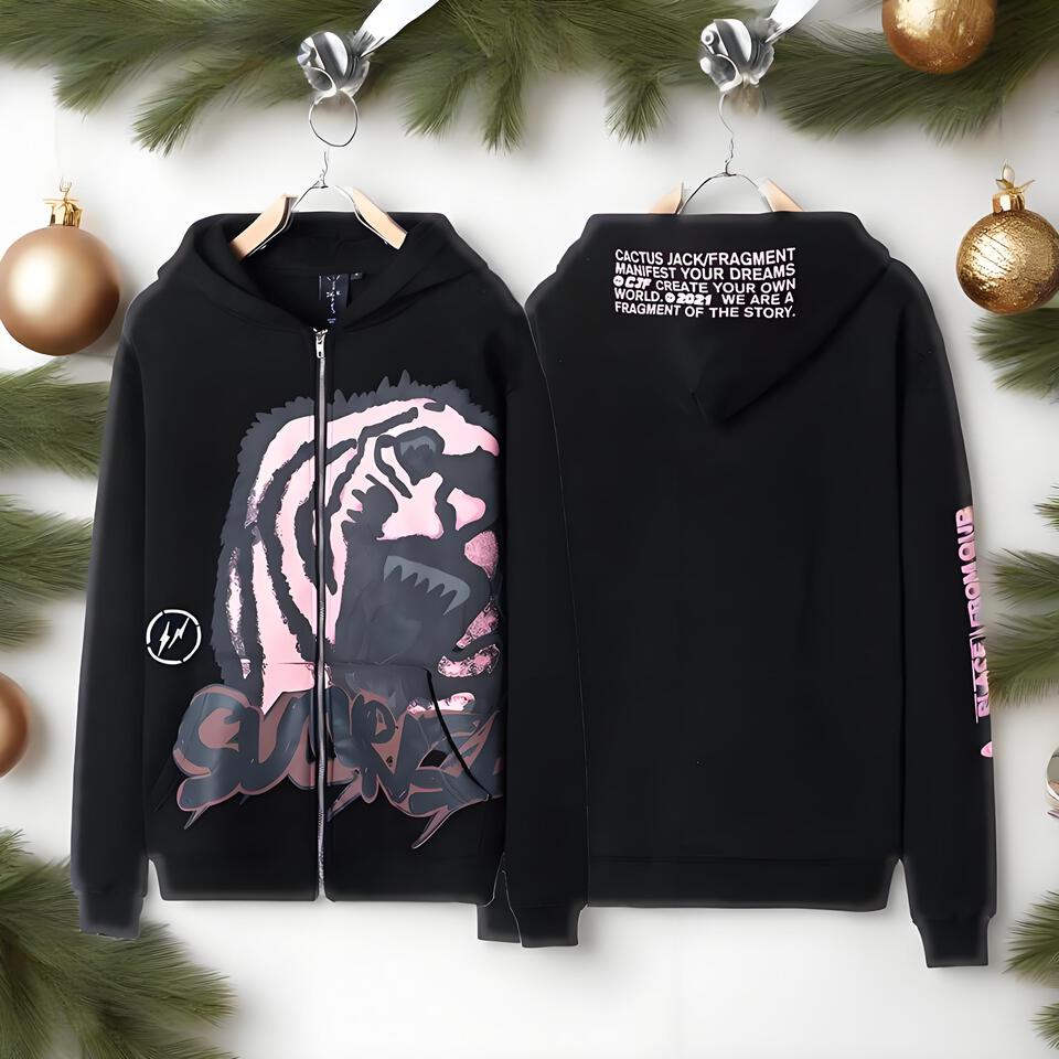 Cactus Jack Hooded Black Sweatshirt