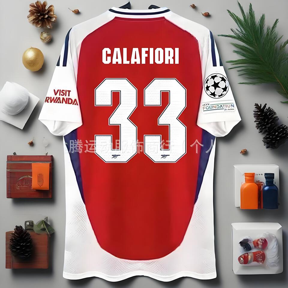 CALAFIORI 33 White Football Jersey Men's Sports Soccer Shirt