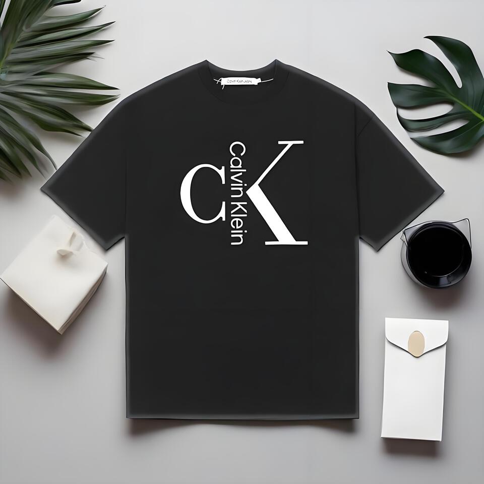 Calvin Klein Black Classic Loose Fit Combed Cotton Tee