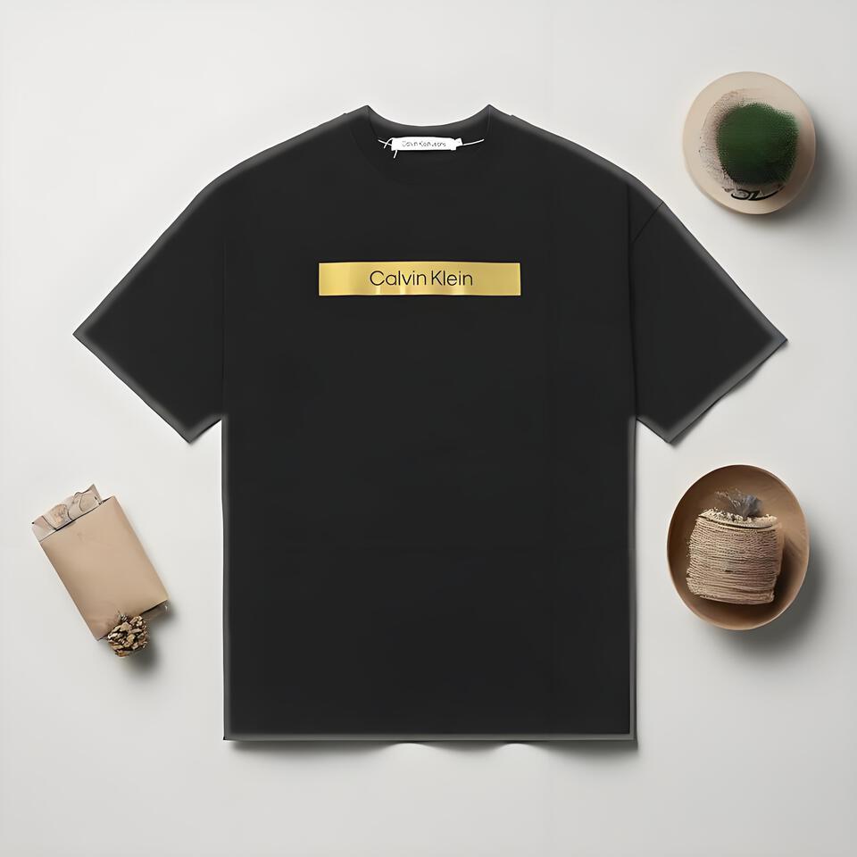 Calvin Klein Black Cotton Crew Neck T-Shirt