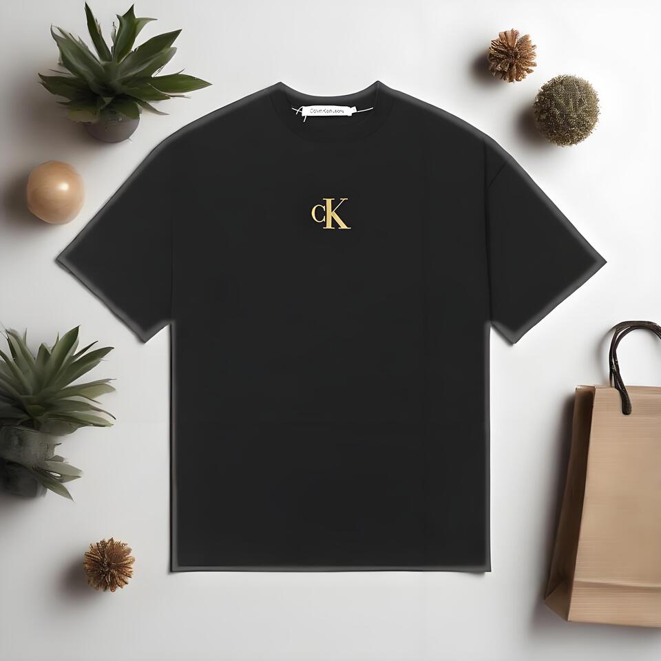 Calvin Klein Black Cotton Oversized T-Shirt