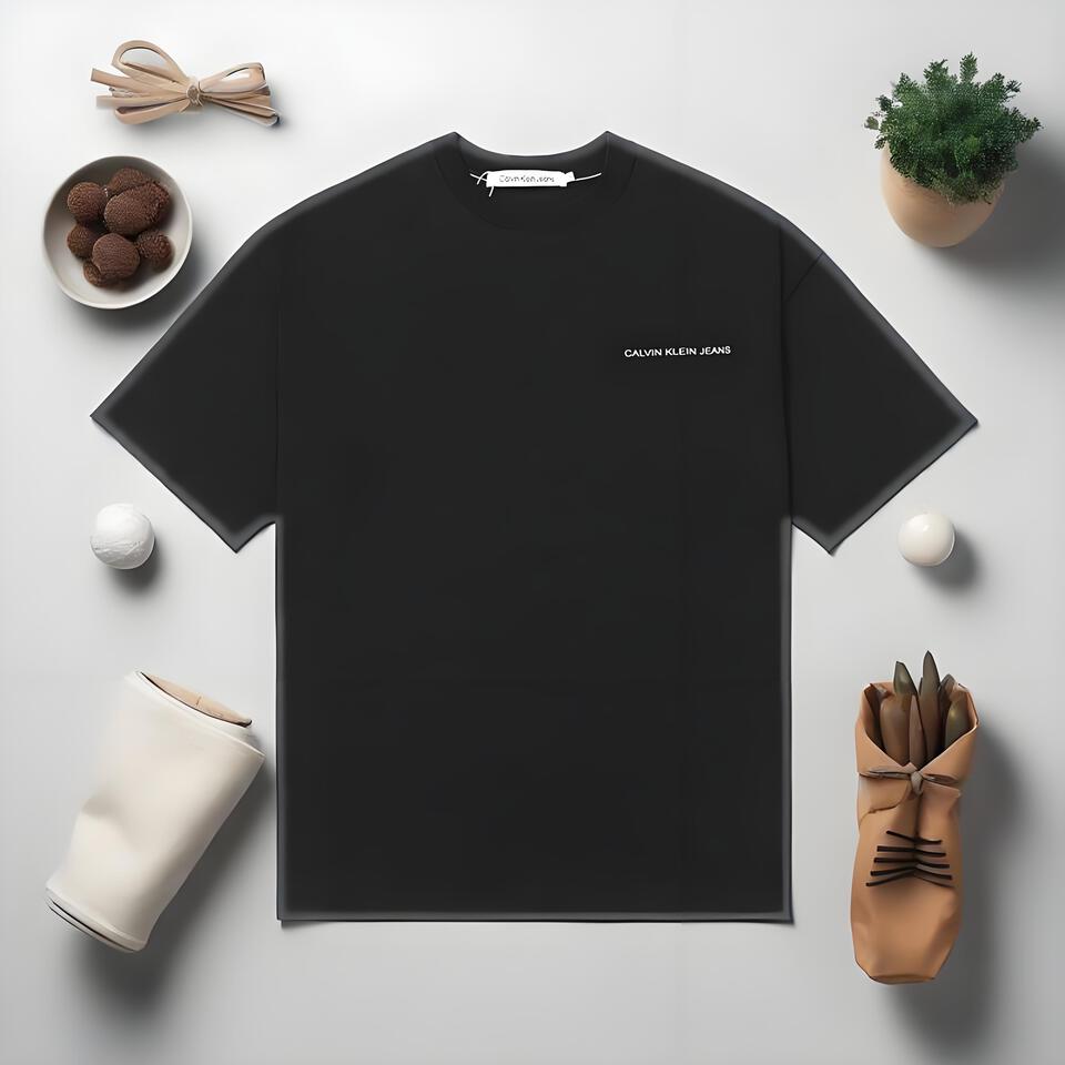 Calvin Klein Black Cotton Short Sleeve T-Shirt