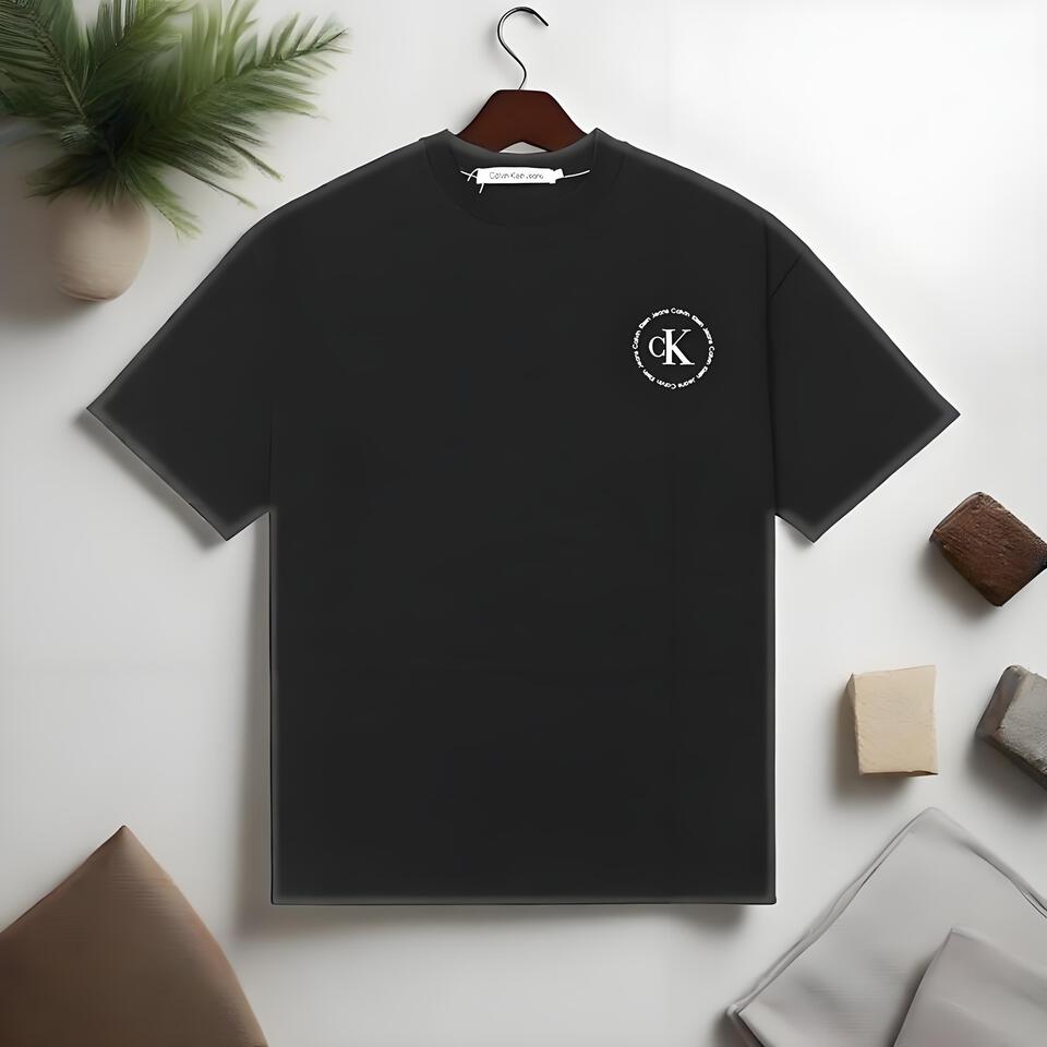 Calvin Klein Jeans Black Cotton Crewneck Loose T-Shirt
