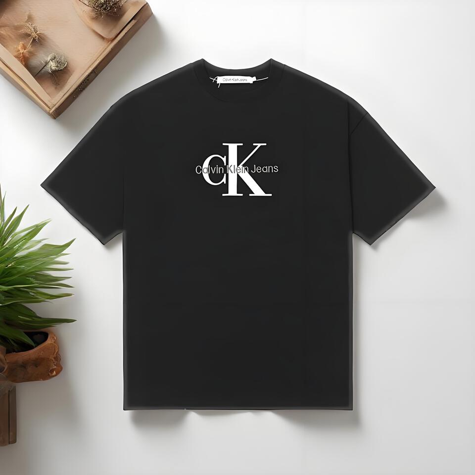 Calvin Klein Jeans Black Cotton Oversized T-Shirt