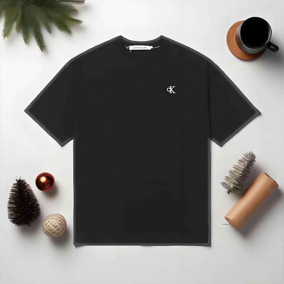 Calvin Klein Jeans Black Cotton Relaxed Crewneck T-Shirt