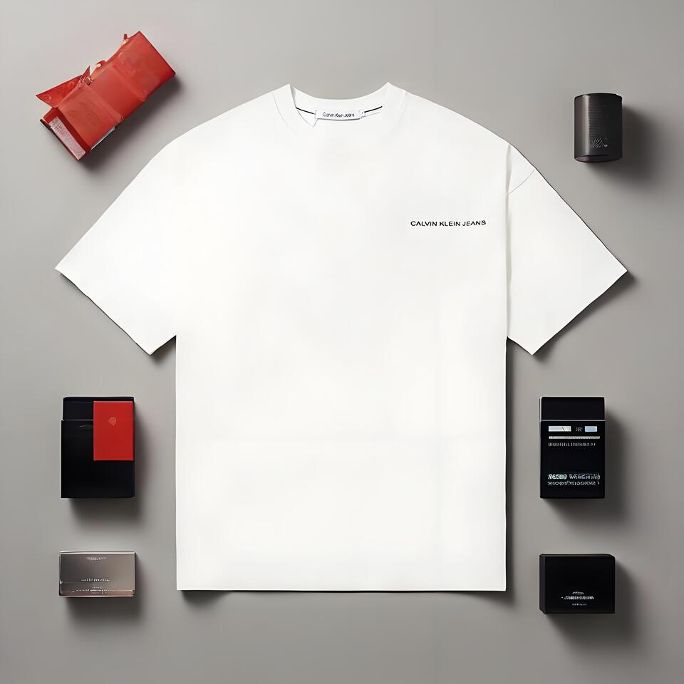Calvin Klein Jeans White Cotton Oversized T-Shirt
