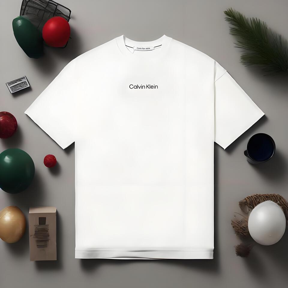 Calvin Klein White Cotton Oversized Unisex T-Shirt
