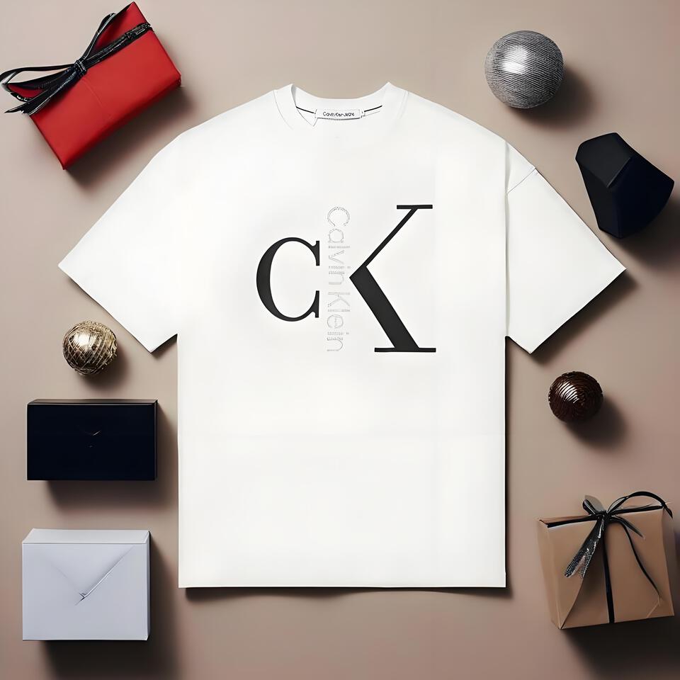 Calvin Klein White Cotton Unisex Oversized T-Shirt