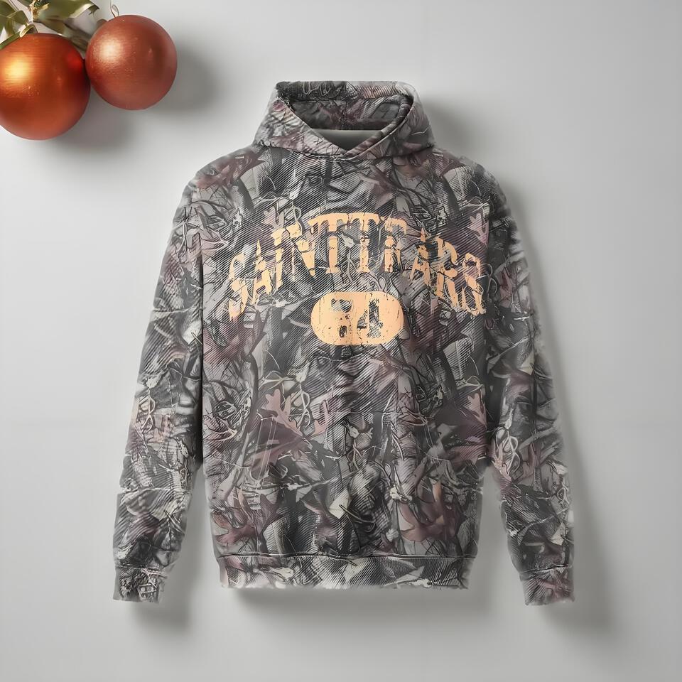 Camouflage Print Unisex Hoodie Streetwear 74 Military Retro