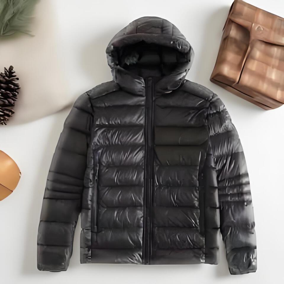 Canada Goose Black Hooded Down Jacket Unisex Winter Warm