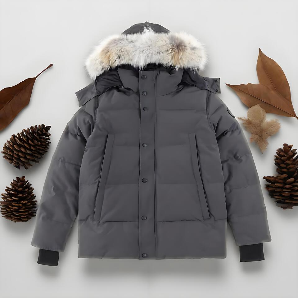 Canada Goose Black Parka Removable Fur Trim Windproof Warm