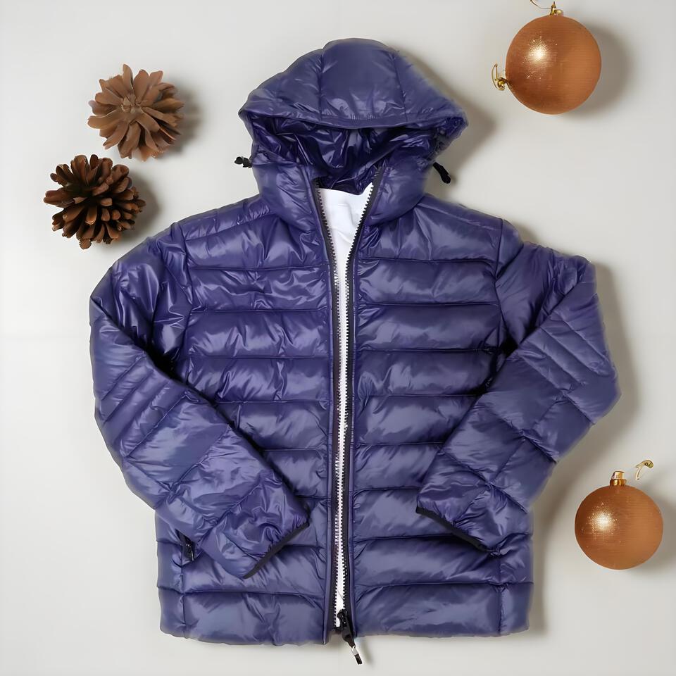 Canada Goose Navy Blue Hooded Down Coat Unisex Winter Warm