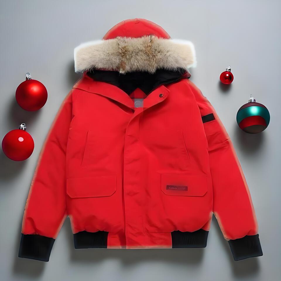 Canada Goose Red Hooded Down Parka Waterproof Winter Warm Unisex