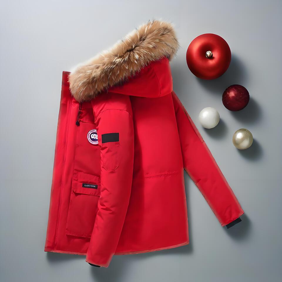 Canada Goose Red Parka Waterproof Warm Unisex Winter Coat