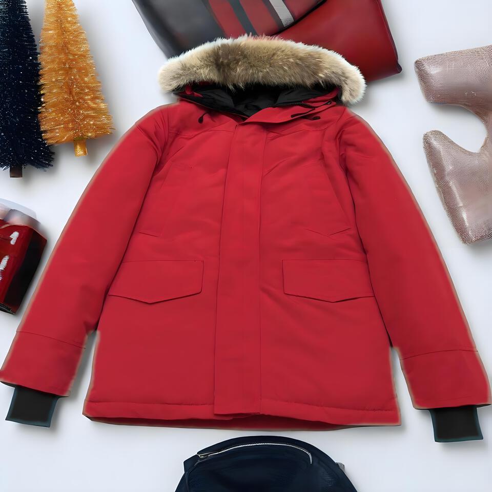 Canada Goose Red Parka Windproof Warm Winter Coat