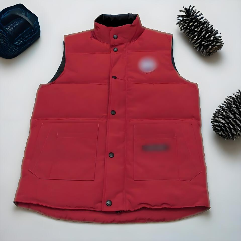 Canada Goose Red Puffer Vest Warm Windproof Unisex Fashion