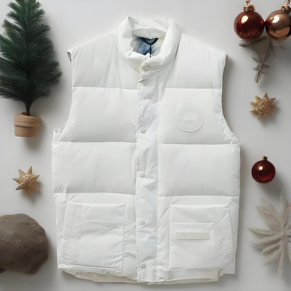 Canada Goose White Vest Windproof Lightweight Unisex Puffer